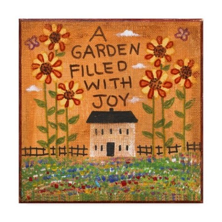 Cheryl Bartley 'A Garden Filled With Joy' Canvas Art,14x14